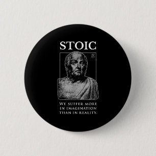 Seneca “in Imagination” Stoicism Quote  6 Cm Round Badge