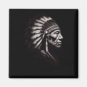 Seneca Indian Chief Sticker2 Magnet
