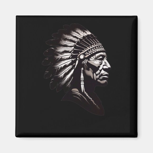 Seneca Indian Chief Sticker2  Magnet (Front)