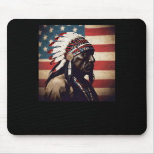 Seneca Indian Chief Sticker3 Mouse Pad