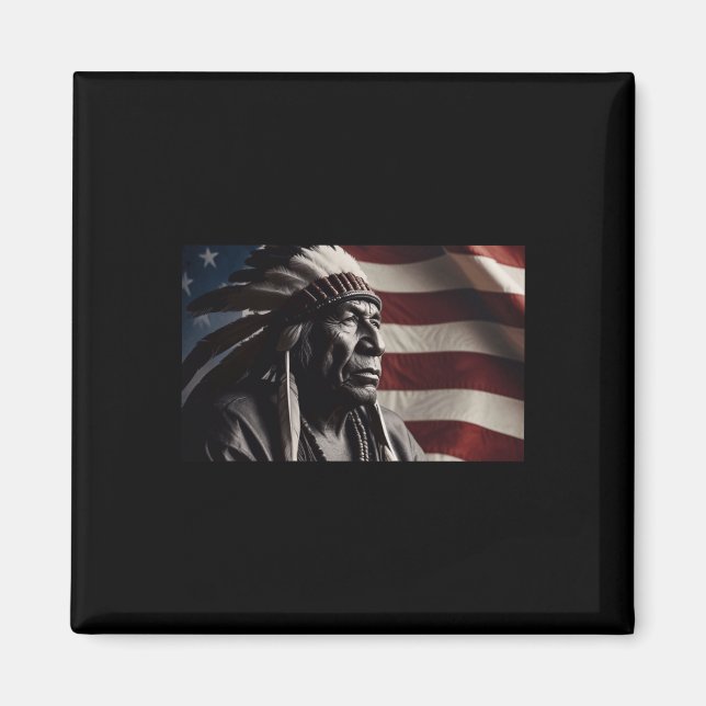 Seneca Indian Chief Sticker  Magnet (Front)