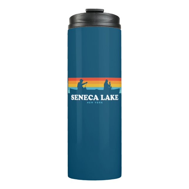 Seneca Lake New York Canoe Thermal Tumbler (Front)