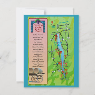 Seneca Lake Wine Trail Vintage Postcard