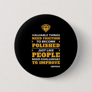 Seneca Motivational Stoicism Quote Stoic Philosoph 6 Cm Round Badge