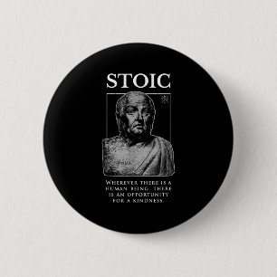 Seneca “opportunity For A Kindness” Stoicism Quote 6 Cm Round Badge