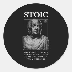 Seneca “opportunity For A Kindness” Stoicism Quote Classic Round Sticker