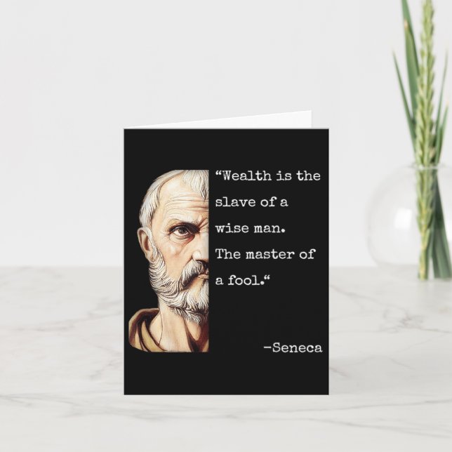 Seneca Philosophy &amp; Stoicism Wisdom Quote, Rom Card (Front)