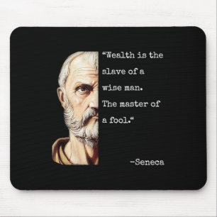 Seneca Philosophy & Stoicism Wisdom Quote, Rom Mouse Pad