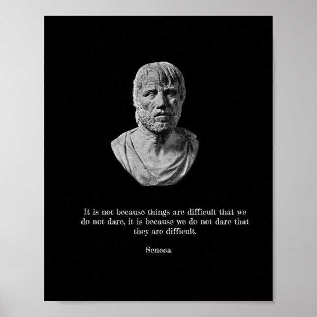 Seneca Poster - Stoic Philosophy  (Front)