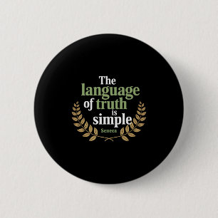 Seneca Quote Stoic Philosophy Wisdom Truth Simplic 6 Cm Round Badge