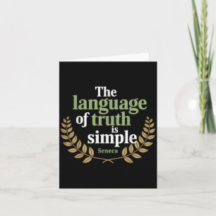 Seneca Quote Stoic Philosophy Wisdom Truth Simplic Card