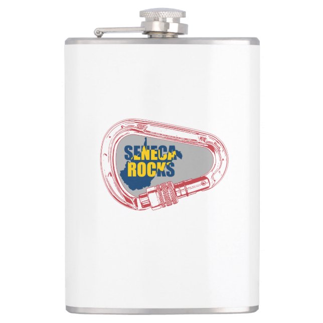 Seneca Rocks Climbing Carabiner Hip Flask (Front)