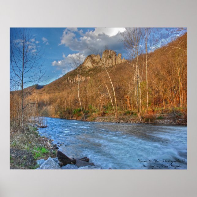 Seneca Rocks HDR Poster (Front)