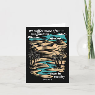 Seneca Stoic Philosoper Stoicism Quote Cool Motiva Card