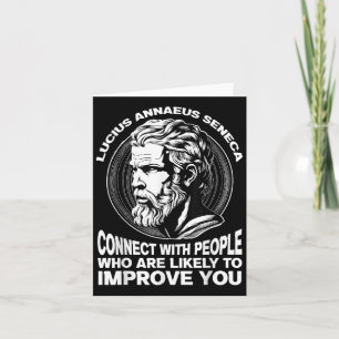 Seneca Stoic Philosopher Motivational Self Improve Card