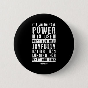 Seneca Stoic Philosophy Quote Inspirational Stoici 6 Cm Round Badge