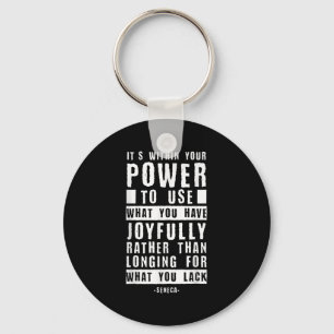 Seneca Stoic Philosophy Quote Inspirational Stoici Key Ring