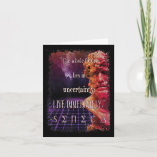 Seneca Stoic Quote Live Now Stoicism Philosophy Card