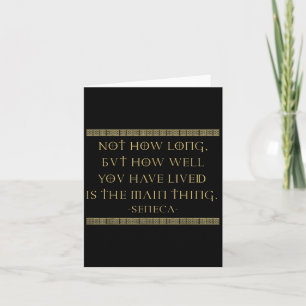 Seneca Stoicism Inspirational Quotes Memento Mori  Card