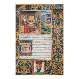 Seneca the Younger Illuminated Mediaeval Manuscrip Poster