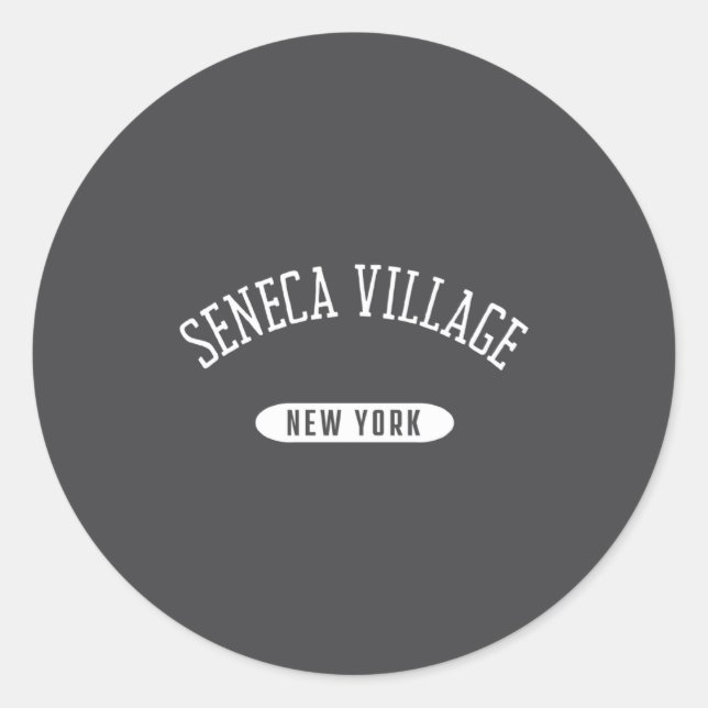 Seneca Village Clic Style Seneca Village New Yo _1 Classic Round Sticker (Front)