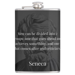 Seneca's Division: The Doers and the Critics Hip Flask