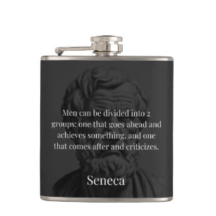 Seneca's Division: The Doers and the Critics Hip Flask