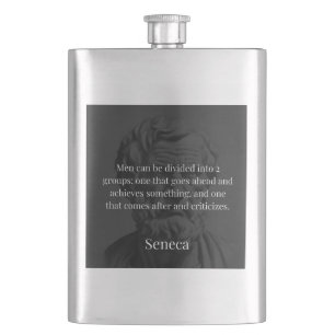 Seneca's Division: The Doers and the Critics Hip Flask