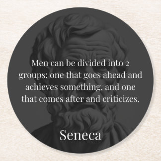 Seneca's Division: The Doers and the Critics Round Paper Coaster