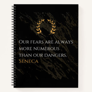 Seneca's Insight: Fears Compared to Real Dangers Notebook
