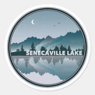 Senecaville Lake Ohio Reflection Classic Round Sticker