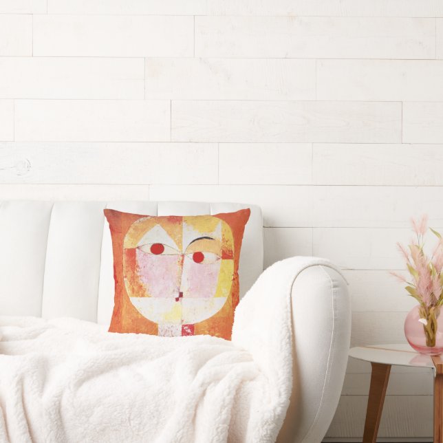 Senecio Cubist Portrait Paul Klee Cushion (Couch)