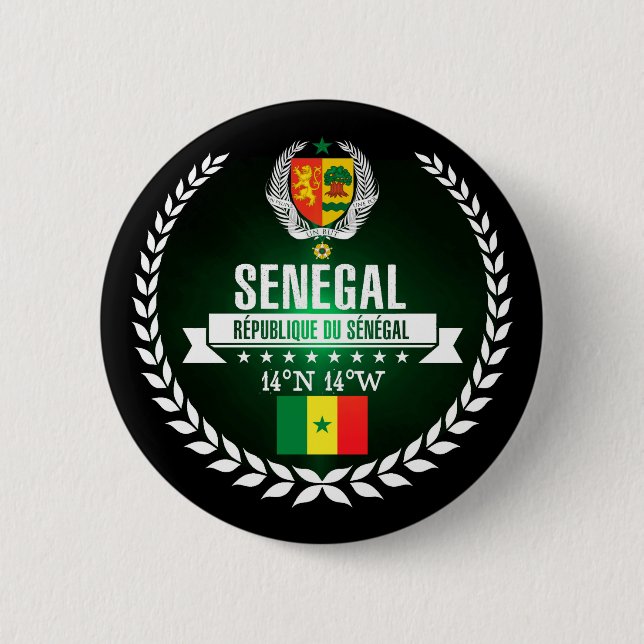 Senegal 6 Cm Round Badge (Front)