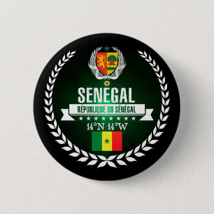 Senegal 6 Cm Round Badge