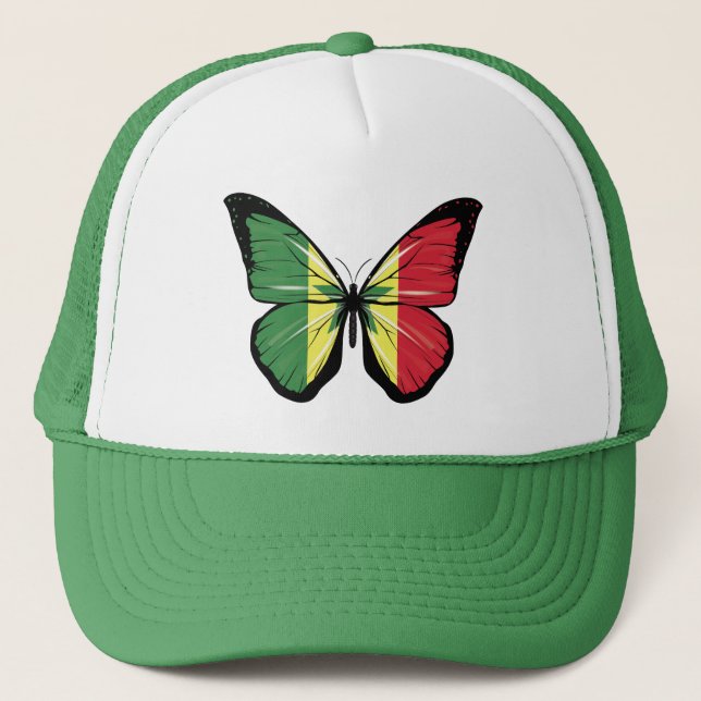 Senegal Butterfly Flag Trucker Hat (Front)