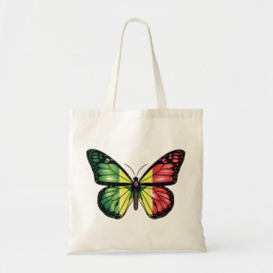 Senegal butterfly monarch flag tote bag