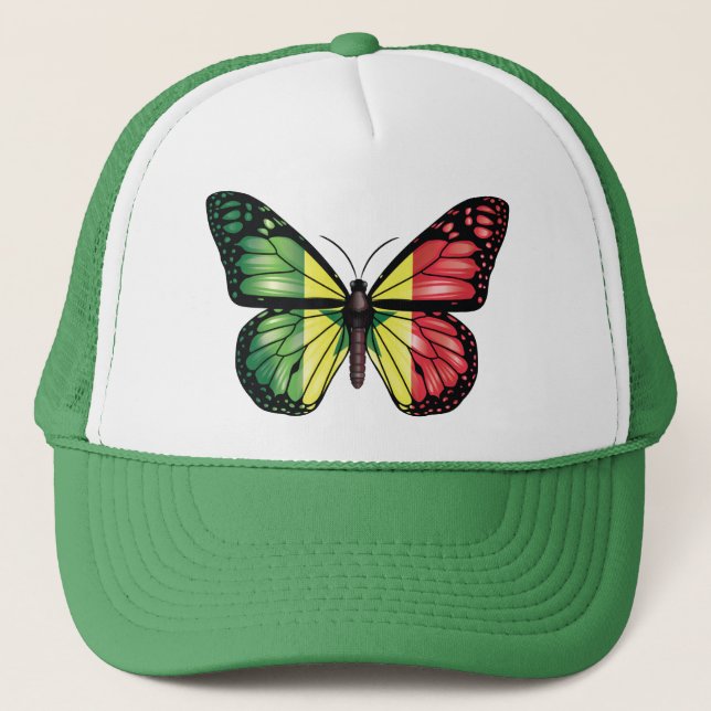 Senegal butterfly monarch flag trucker hat (Front)