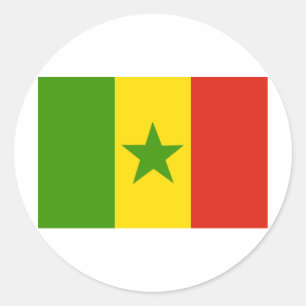 Senegal Classic Round Sticker