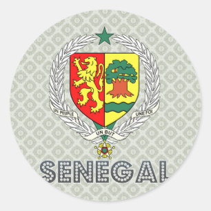 Senegal Coat of Arms Classic Round Sticker