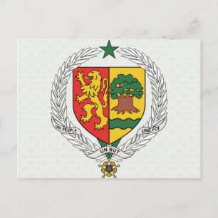 Senegal Coat of Arms detail Postcard