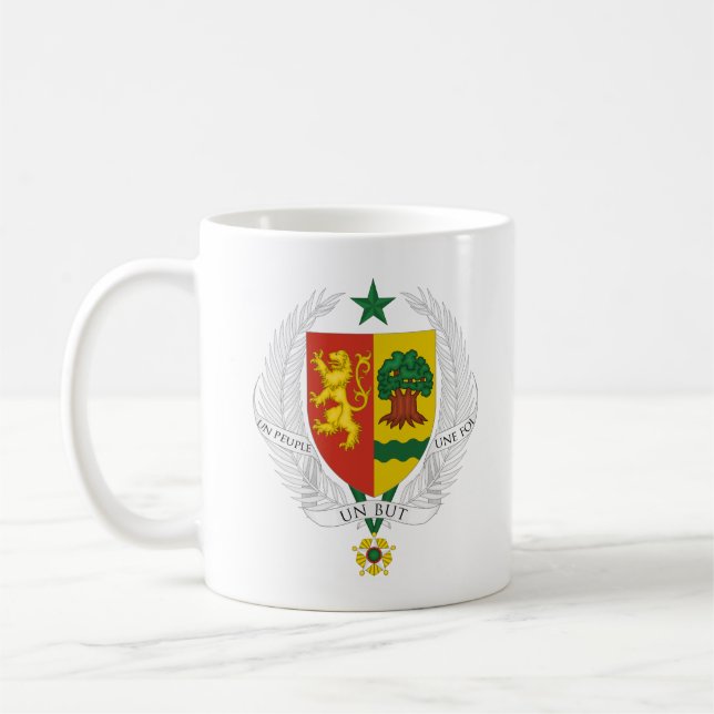 Senegal country coat arms symbol emblem flag coffee mug (Left)