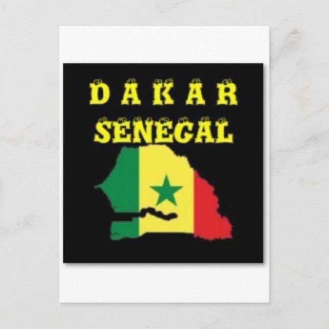 SENEGAL (DAKAR)  MAP T-SHIRT AND ETC POSTCARD (Front)