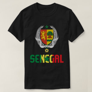 Senegal Flag and Coat Of Arms Patriotic T-Shirt