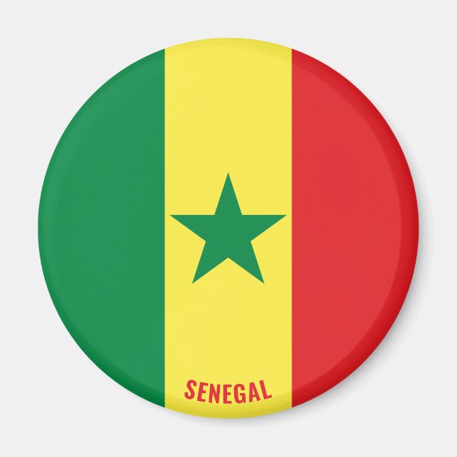 Senegal Flag Charming Patriotic Magnet (Front)