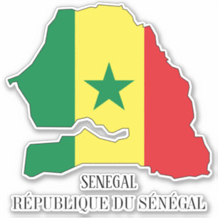 Senegal Flag Charming Patriotic Map