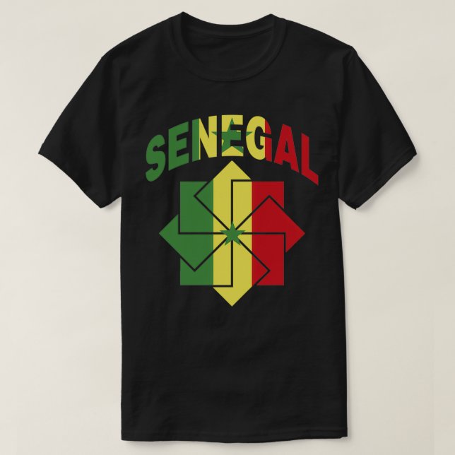 Senegal Flag Clipped Inside an Ornament T-Shirt (Design Front)
