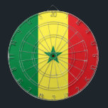 Senegal Flag Dartboard<br><div class="desc">The Senegalese flag is a vertical triband with in the centre an enblem. The used colours in the flag are red,  green,  yellow. The proportion of the Senegalese flag is 2:3. The Flag of Senegal was adopted in 1960.</div>