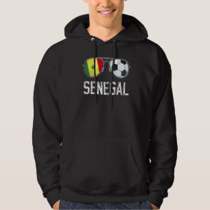 Senegal Flag & Football Sunglass Senegalese Fan Hoodie