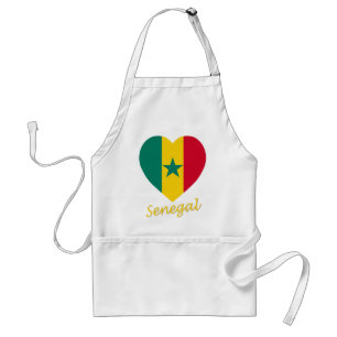 Senegal Flag Heart Standard Apron