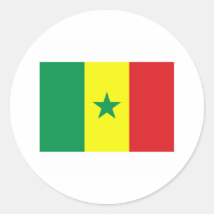 Senegal FLAG International Classic Round Sticker